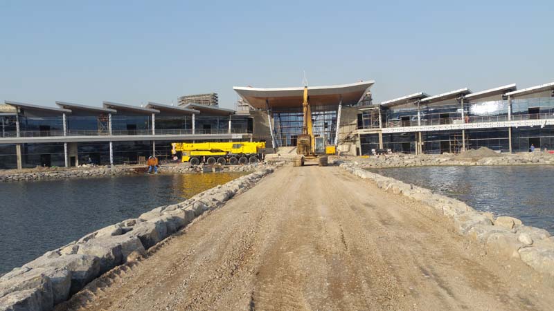 Manar Mall Shoreline Protection – Lagoon Dredging & Protection Site Execution