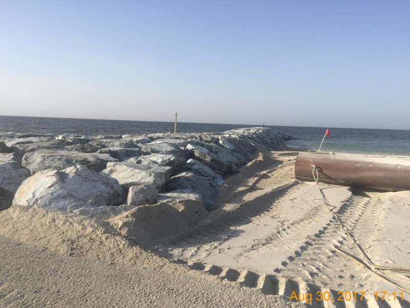 Sharjah Corniche Revetment – Revetment Construction Site Execution